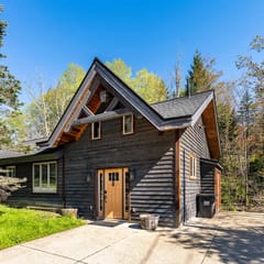 Cabin Across from HoliMont, Creek-Side Back Deck