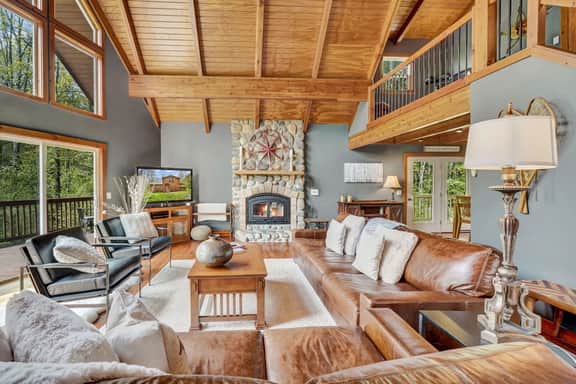 Secluded 3BR Cabin | Deck, Fire Pit, Fireplace - Image 4