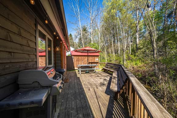 Cabin Across from HoliMont, Creek-Side Back Deck - Image 3