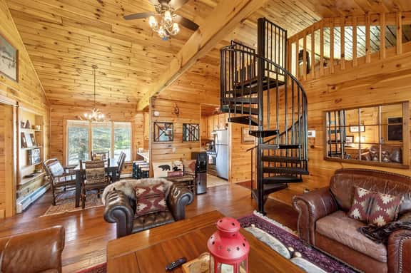 Cabin Across from HoliMont, Creek-Side Back Deck - Image 4